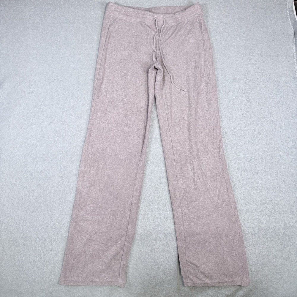 Natori Fleece Pants Size Small Lounge Relaxed Coastal Chic Stretch Lightweight